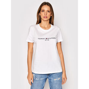 Tommy Hilfiger dámské bílé tričko - L (YBR)